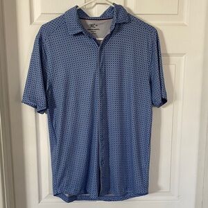 Johnston & Murphy Navy Geometric Button Down Shirt XC4